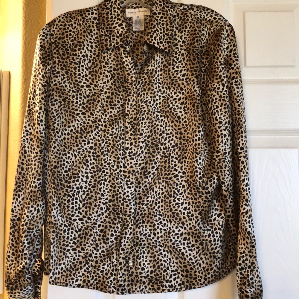 Silk leopard blouse